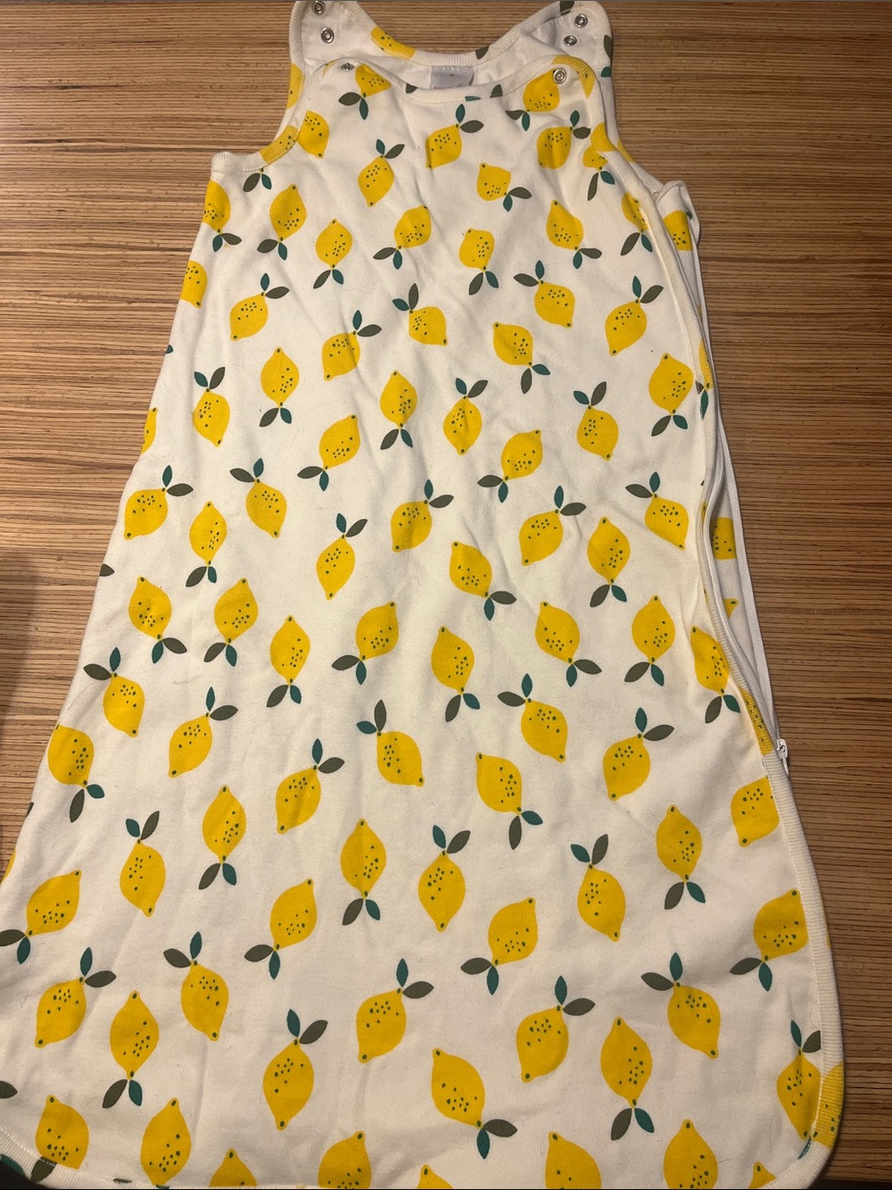 Hanna Andersson Lemon Print Sleeveless Baby Sleep Sack